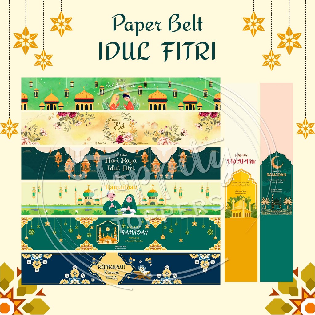 Paper belt Lebaran / Stiker Idul Fitri / Ramadhan
