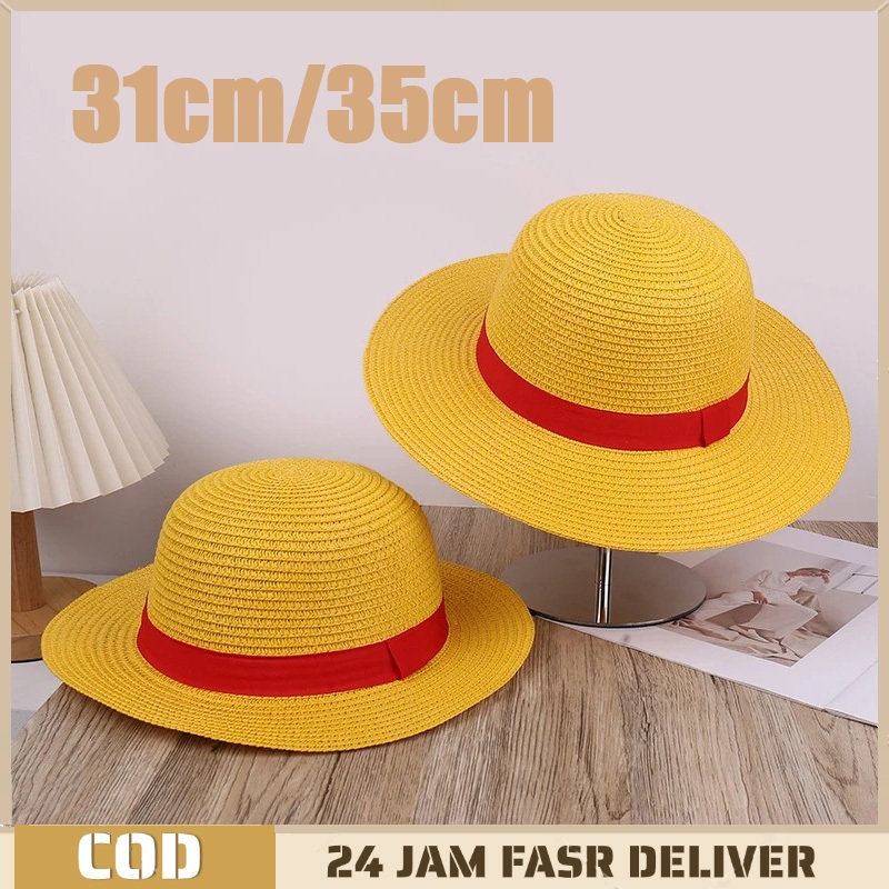 31/35cm Straw Hat Topi Jarami Luffy Topi Jerami Straw Hat Luffy Topi Jerami  Luffy Straw Hat One Pie