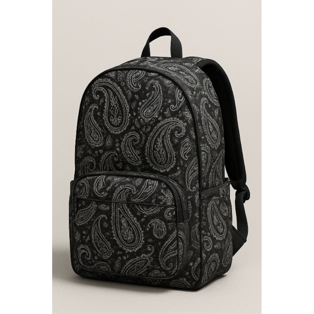 tas ransel paisley monokrom