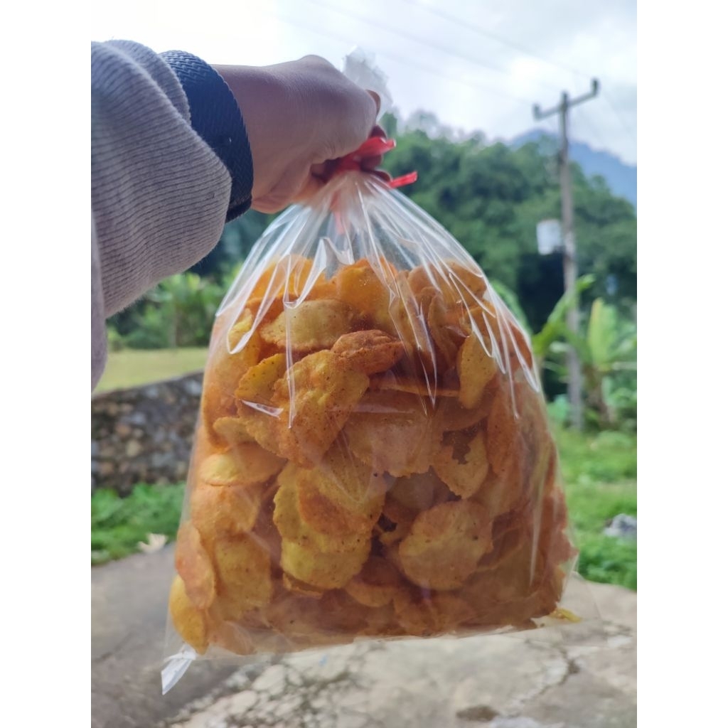 

comring keripik singkong extra daun jeruk 500g rasa pedas