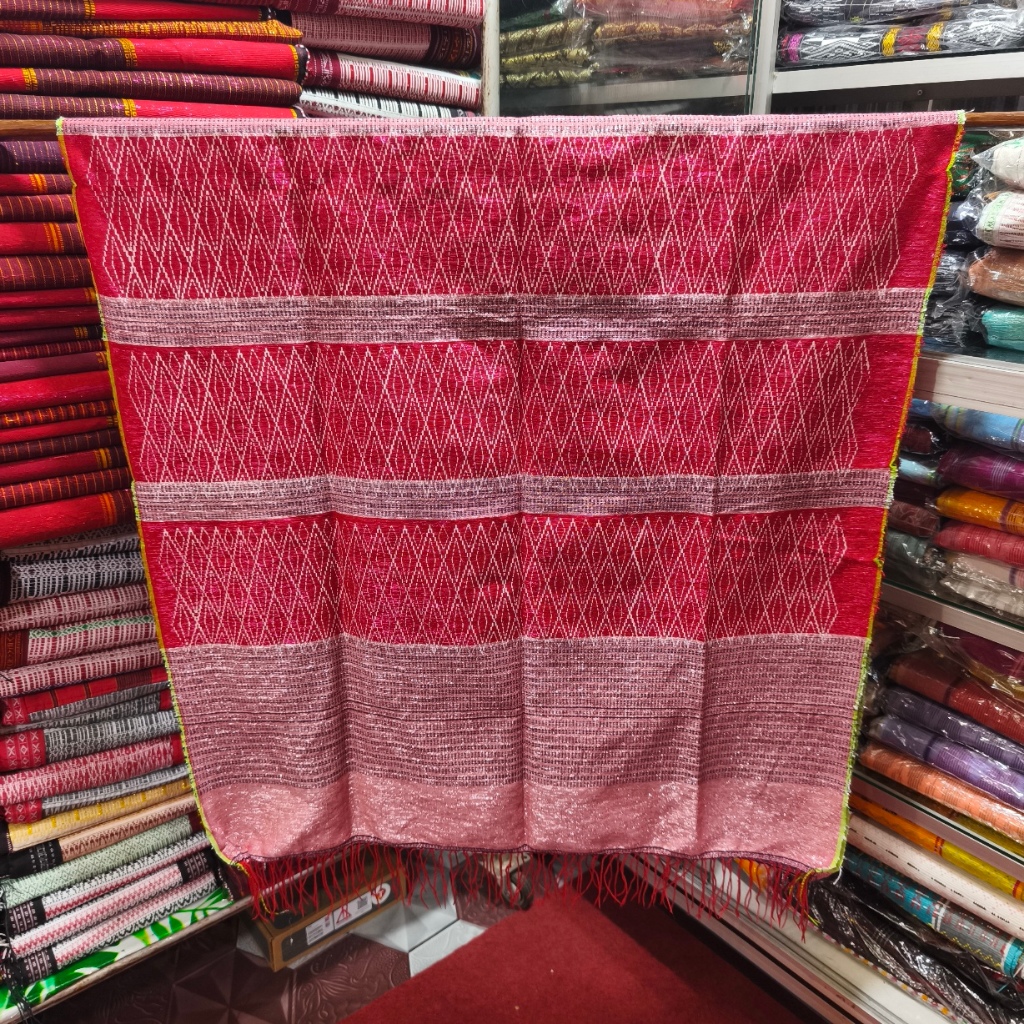 Ulos Simalungun Hati Rongga Tapak Catur Merah