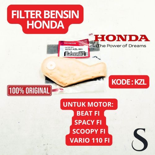 FILTER BENSIN KZL ASLI ORIGINAL HONDA UNTUK MOTOR BEAT FI, SPACY FI, SCOOPY FI, ORI POMPA SARINGAN