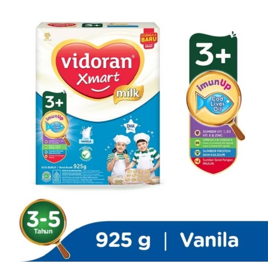 

vidoran xmart 3+ madu/vanila 925g