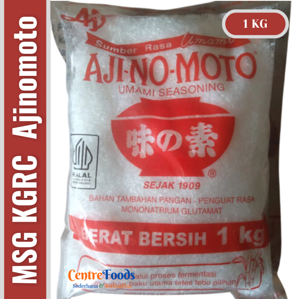 

Penyedap Rasa MSG KGRC - Sumber Rasa Umami Alami AJINOMOTO | 1 Kg [ Harga Per BKS ]