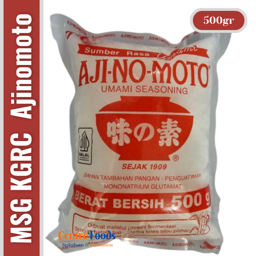 

Penyedap Rasa MSG KGRC - Sumber Rasa Umami Alami AJINOMOTO | 500gr [ Harga Per BKS ]
