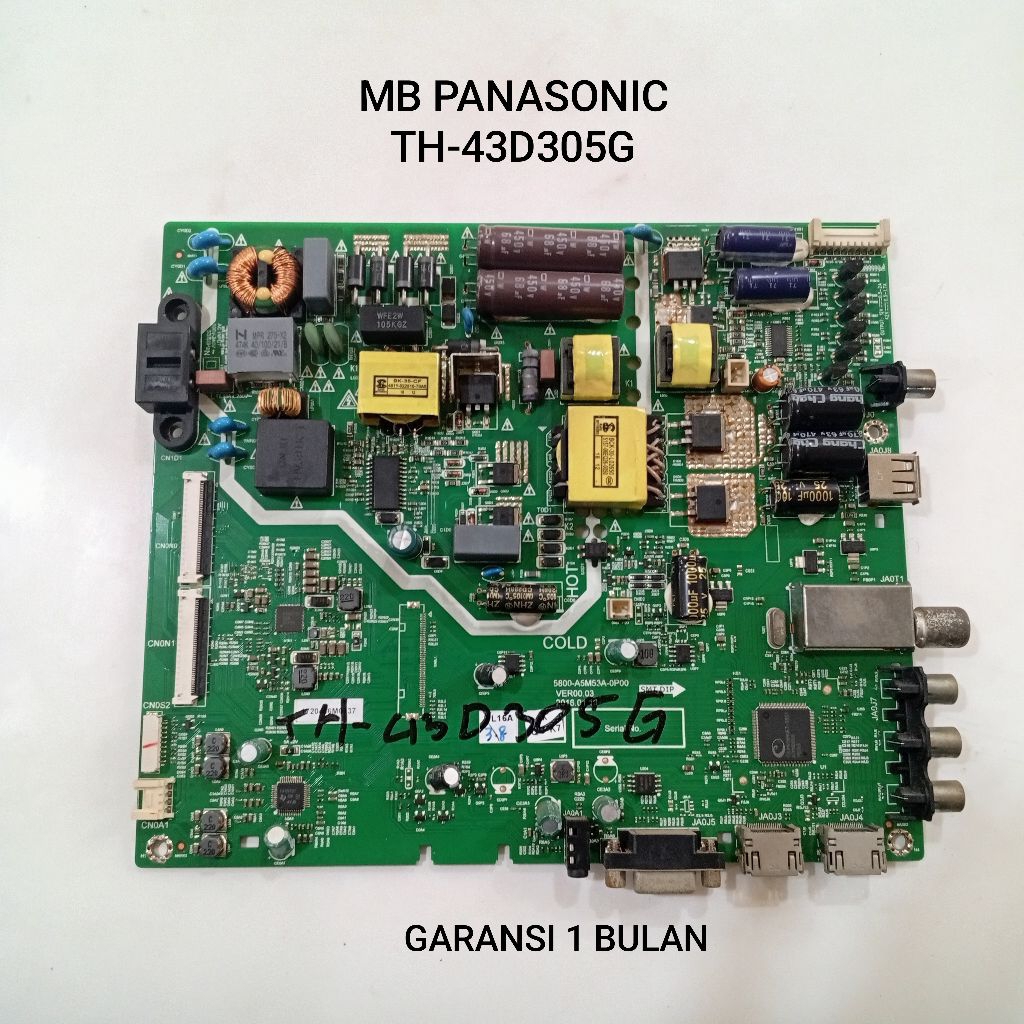 MB PANASONIC TH-43D305G MAINBOARD - MOTHERBOARD - MOBO - MODUL - MESIN TV PANASONIC TH-43D305