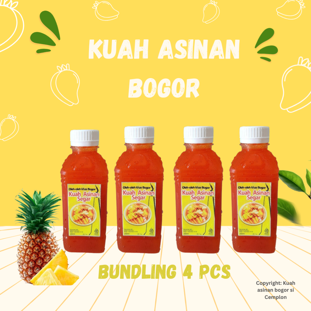 

Kuah Asinan Bogor Isi 4 Botol Segar Khas Bogor