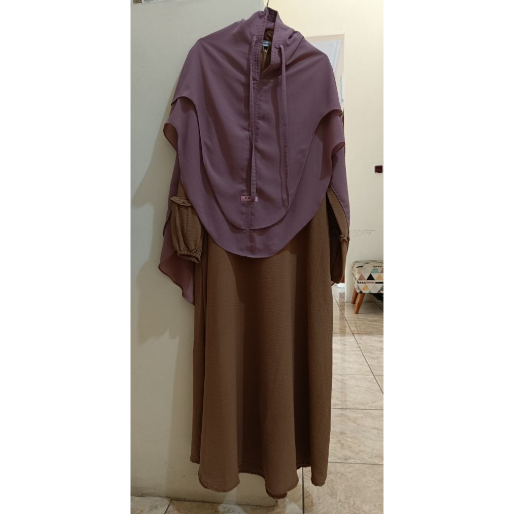 abaya hijabkayunie(one set khimar dan gamis)