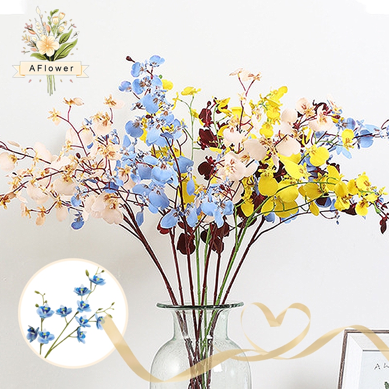 Bunga Anggrek Bunga Artificial Anggrek Latex Dekorasi Bunga Anggrek Plastik Latex