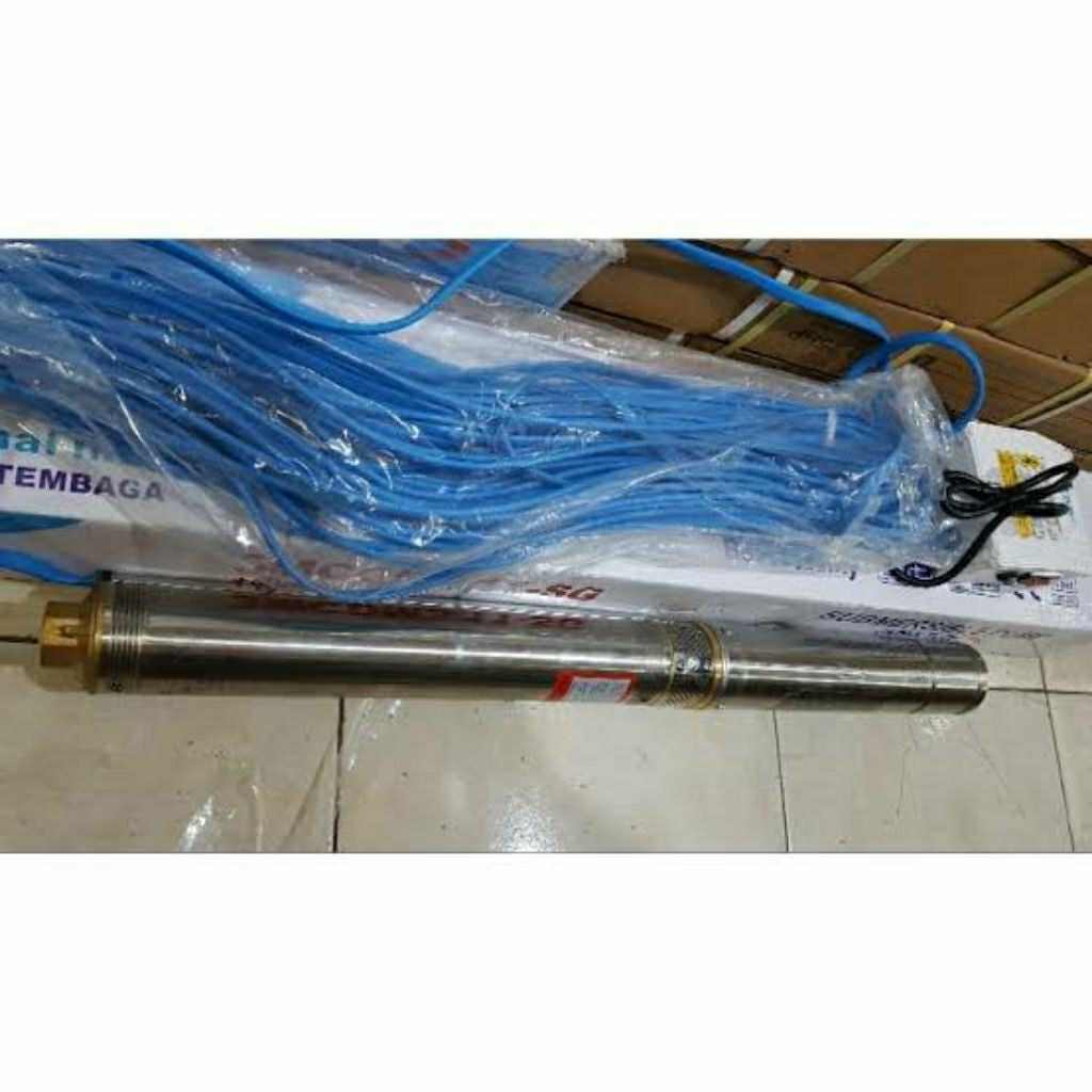 pompa celup 2 inch submersible mc kabel biru