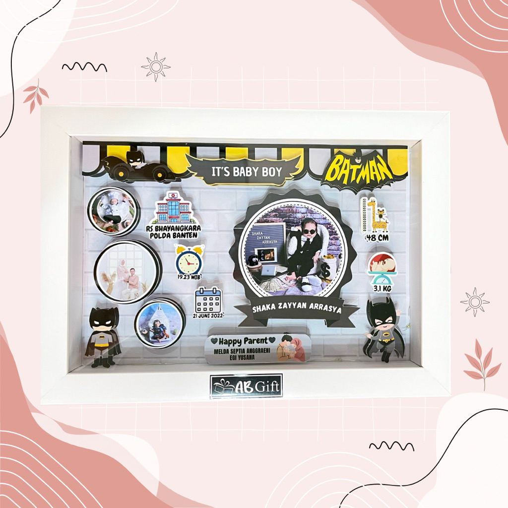Popup Frame Bayi | Popup Frame Biodata Bayi | Gift baby | Kado bayi