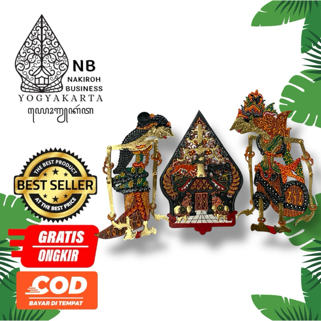 NAKIROHBUSINESS Wayang Kulit Mahar Rama Shinta Cat Bolak Balik Kulit Asli