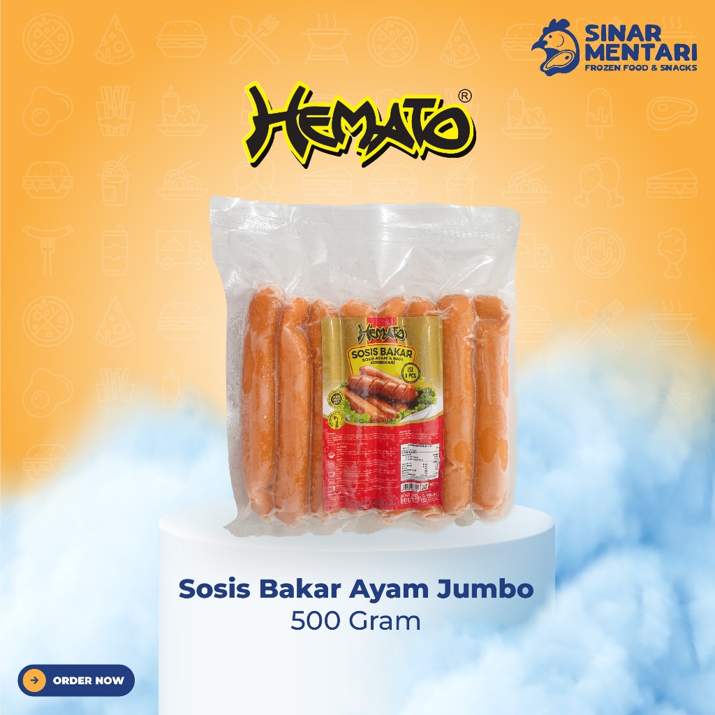 

Hemato Sosis Bakar Jumbo 500 gram 8 batang
