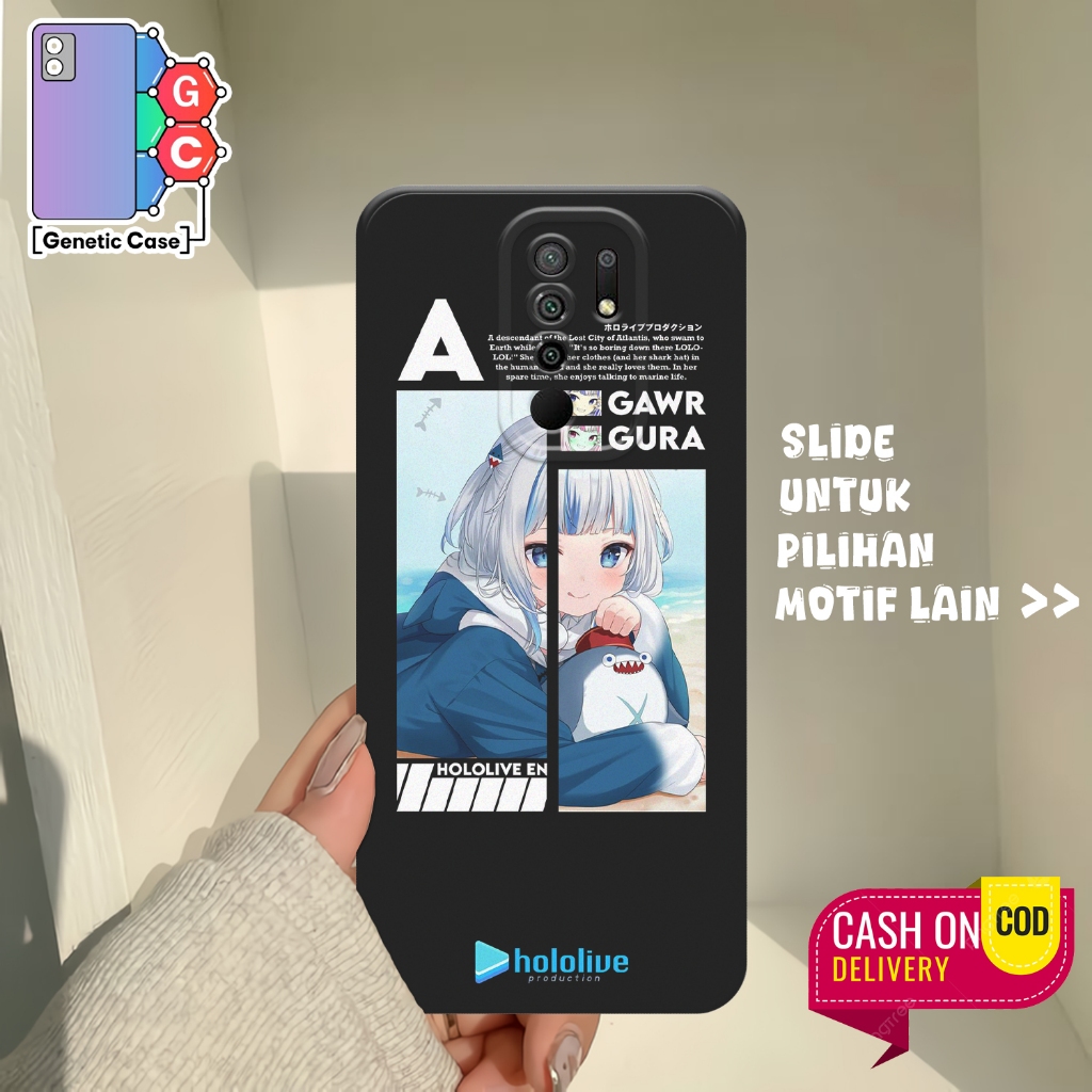 Casing Hololive Gawr Gura For Redmi Note 9 Softcase Ready Untuk Semua Type Hp case kesing murah terb