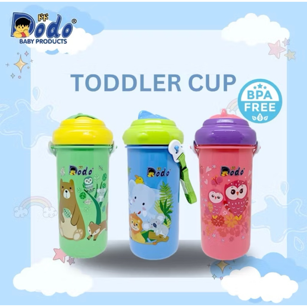 Botol minum anak Dodo 350ml / botol minum sedotan + tali / toddler cup Dodo