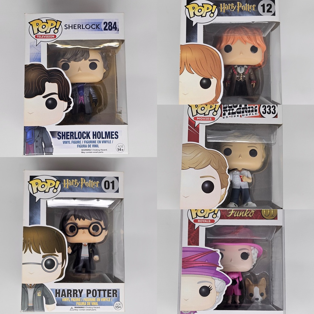 Funko Pop Harry Potter Ron Weasley Sherlock Scott Pilgrim Queen Elizabet