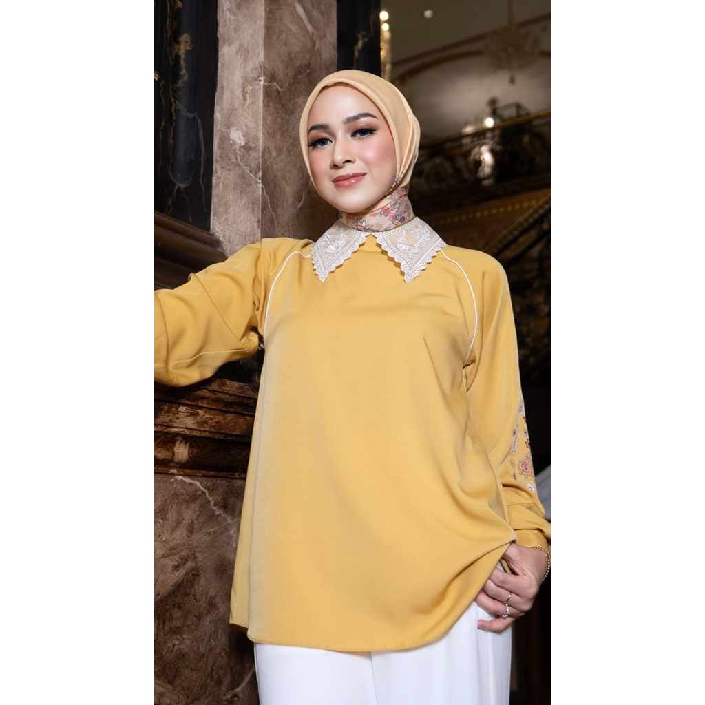 MANDJHA Hijab blouseMarley baju terbaru by Mandjha Ivan Gunawan