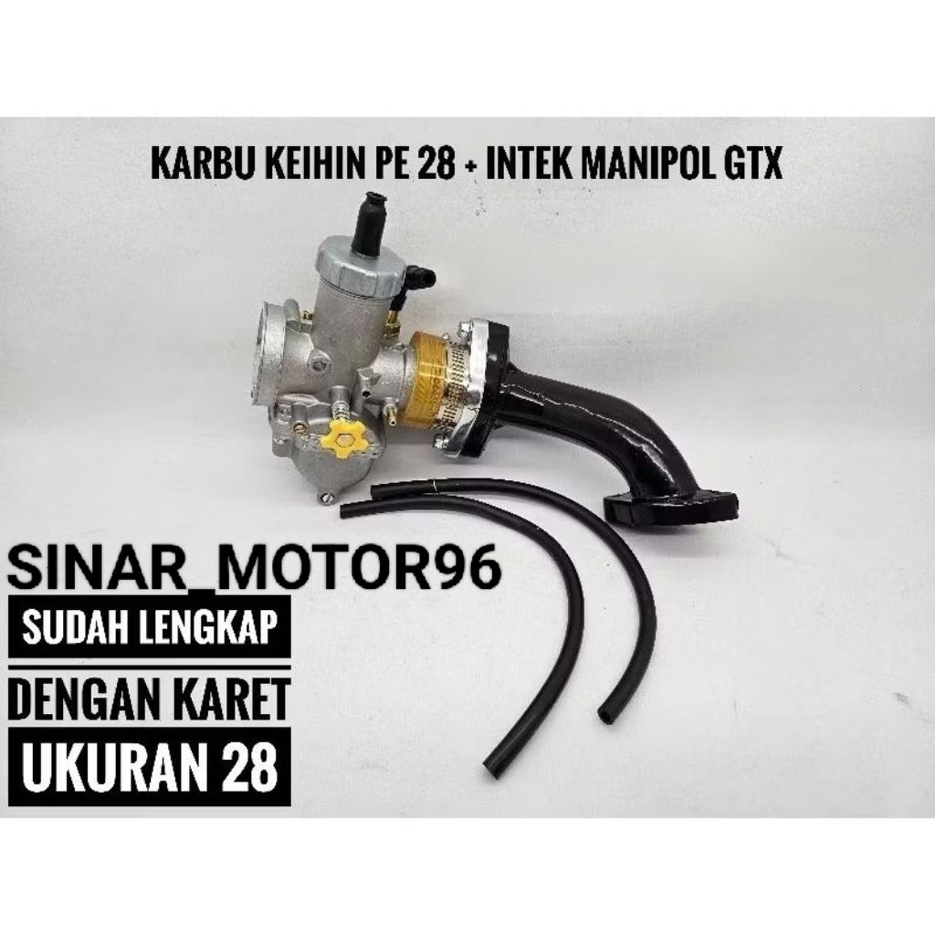 CARBURATOR KARBURATOR PE28 PE 28 PLUS INTEK MANIPUL MANIFOL LEHER GTX MIRING UNIVERSAL JUPITER KARIS