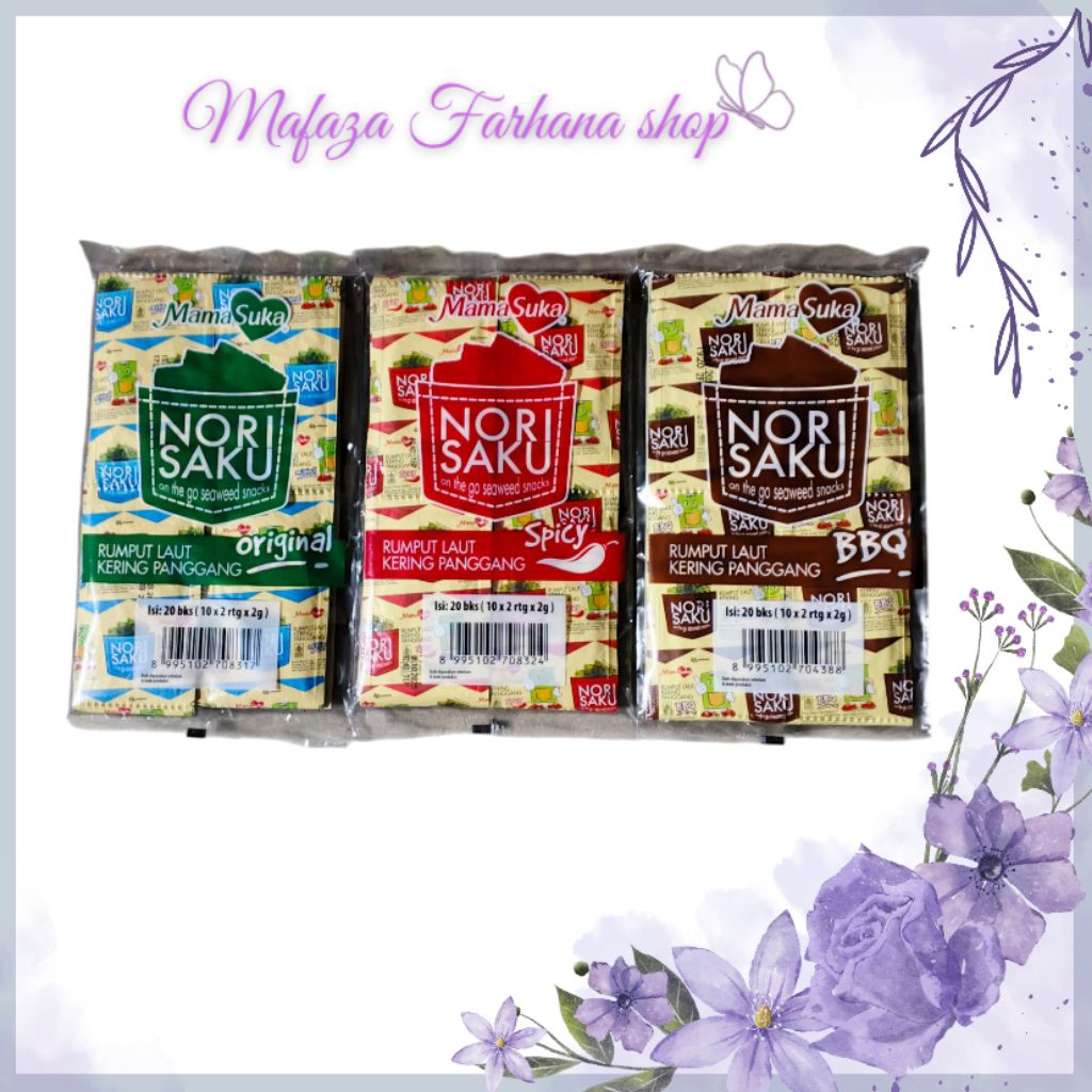 

Nori Saku rumput laut isi 20pcs