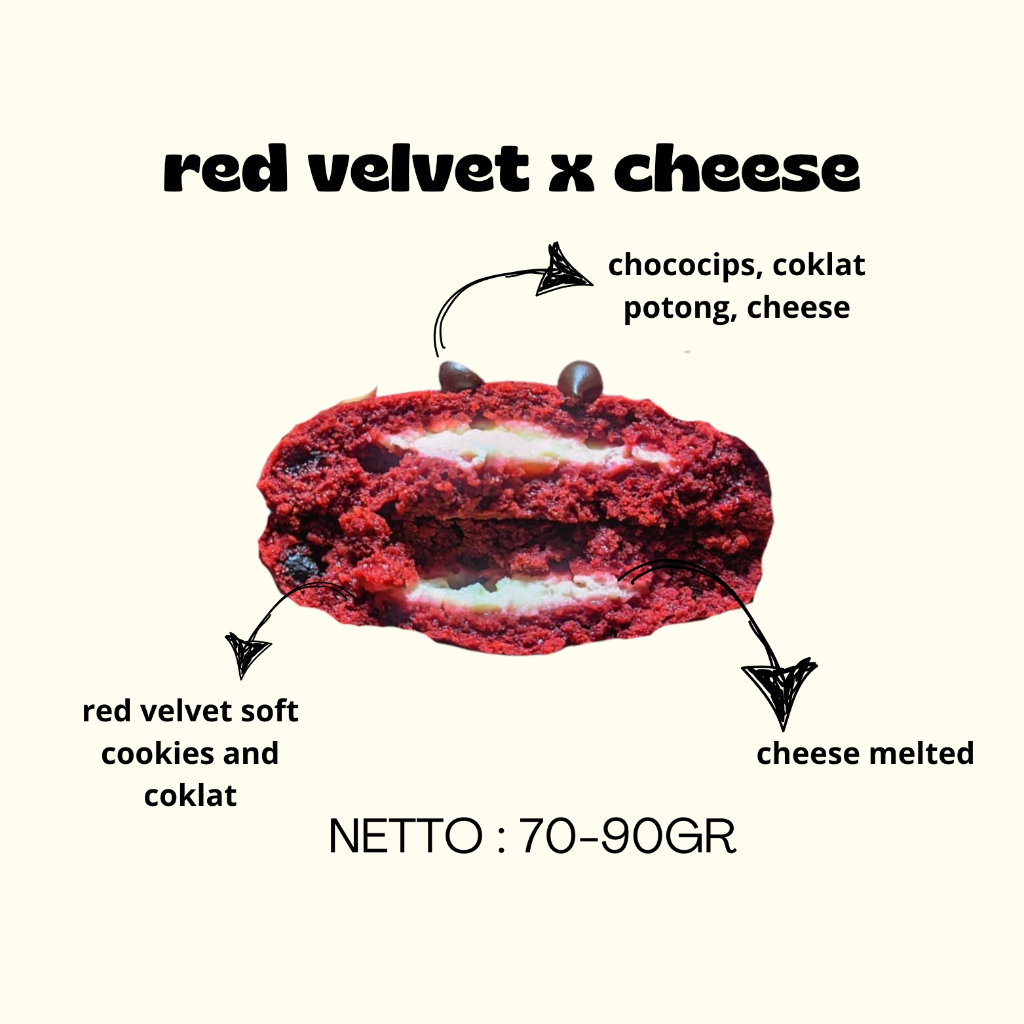 

red velvet soft cookies