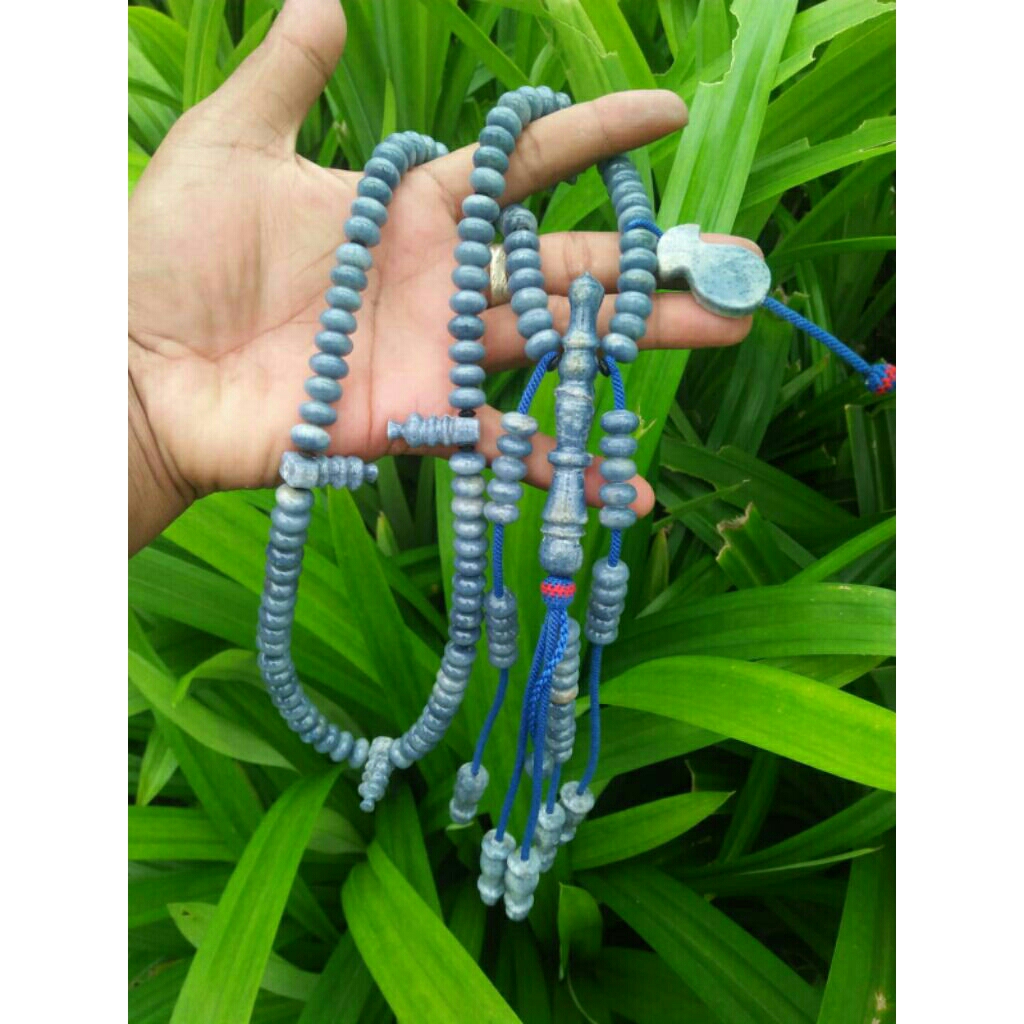 TASBIH BATU MARJAN BIRU ASLI DAN ISTIMEWA