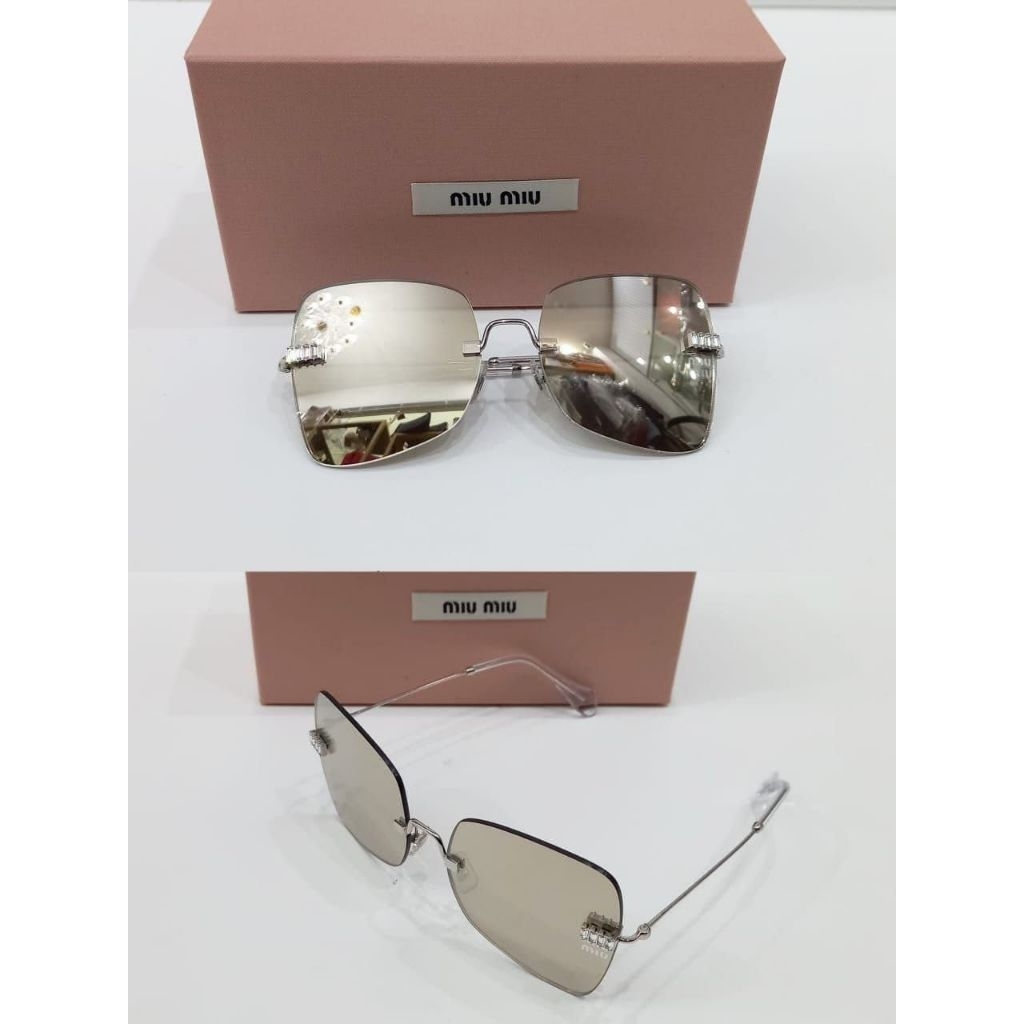 BNIB MIUMIU Mirror sunglasses frameless silver
