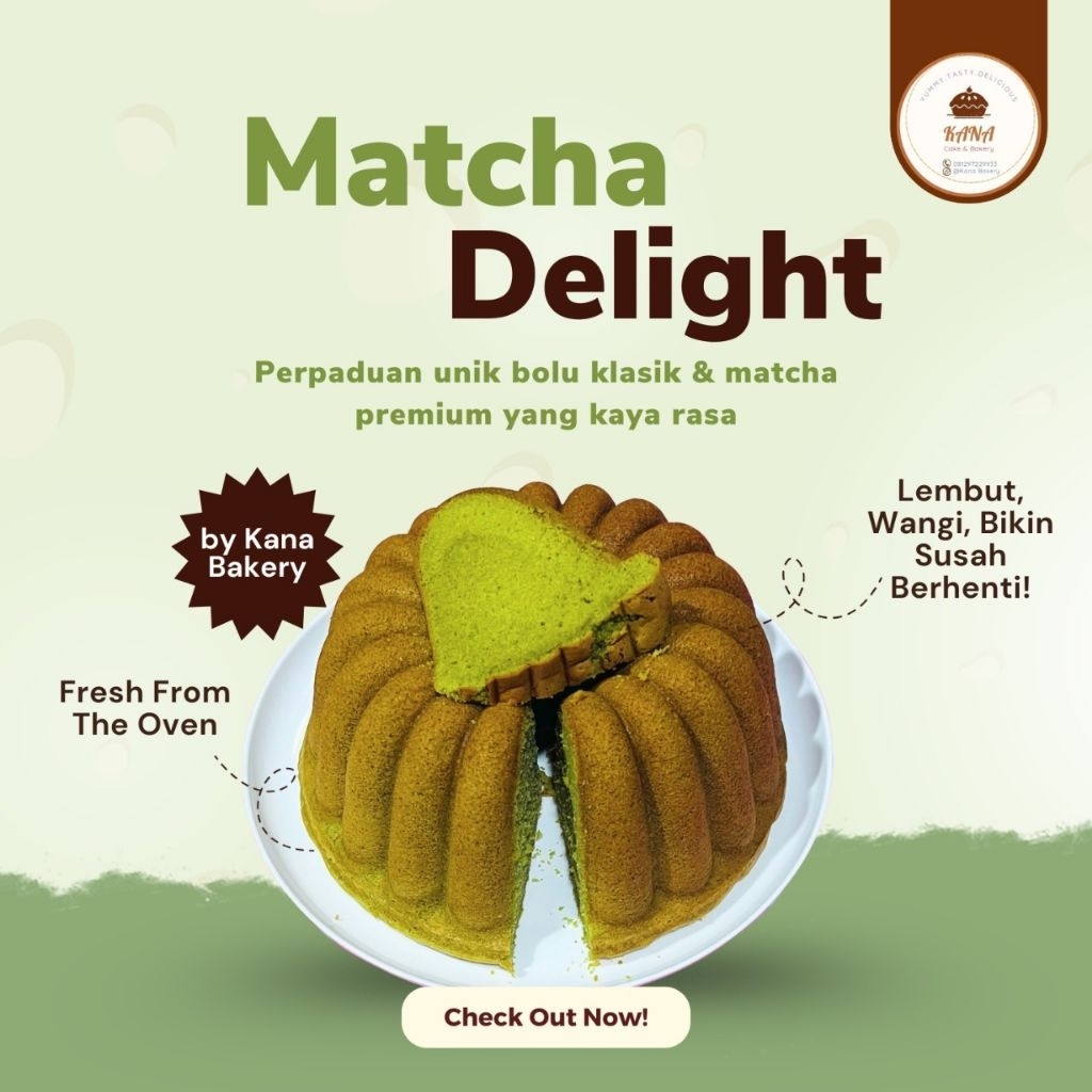 

Cake Marmer Rasa Matcha (Green Tea) By Kana Bakery