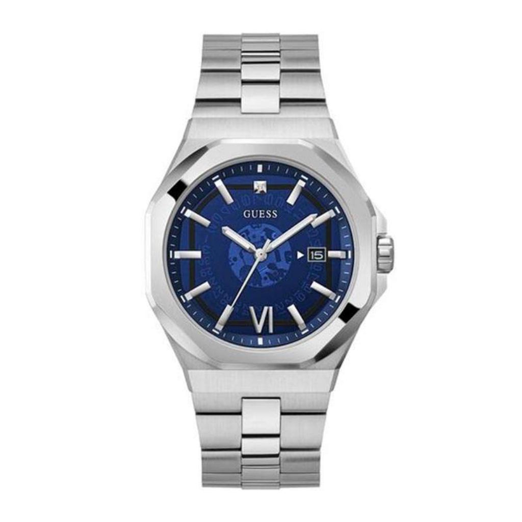 GUESS GW0573G1 Original EMPEROR Jam Tangan Pria Analog Silver