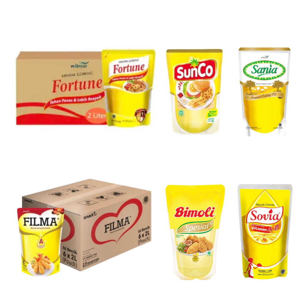 

MINYAK GORENG REFILL 2 L ALL MERK [ 6PCS x 2L ] KARTON