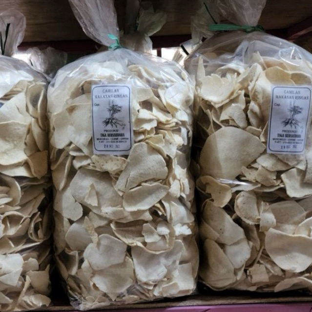 

250gram kripik gadung rasa bawang matang