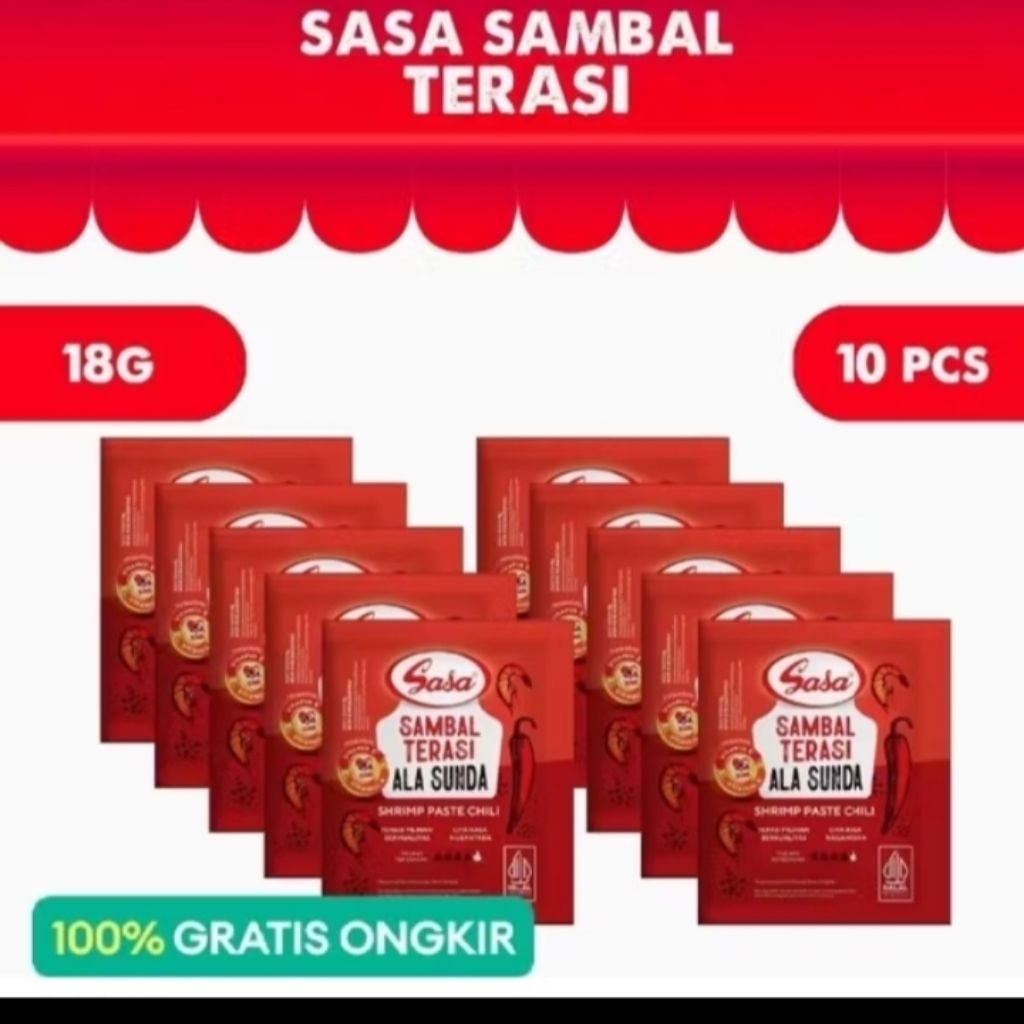 

SAMBAL TERASI SASA ALA SUNDA 180grx10 saset