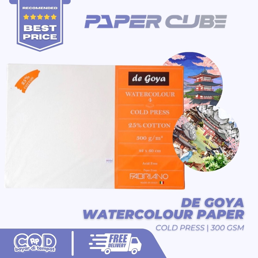 

DE GOYA WATERCOLOUR PAPER | KERTAS GAMBAR 300 GSM COLD PRESS