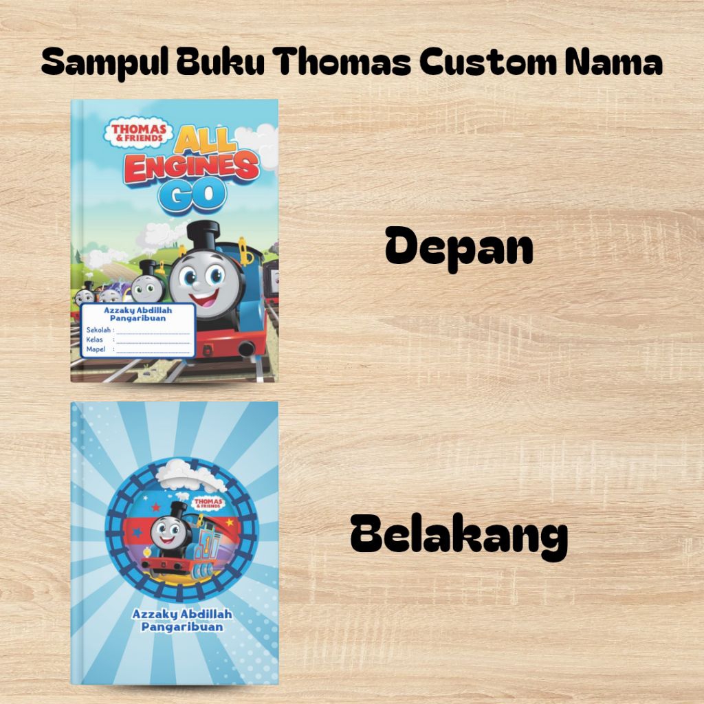 

[Dania Store] Sampul Buku Custom Nama Karakter