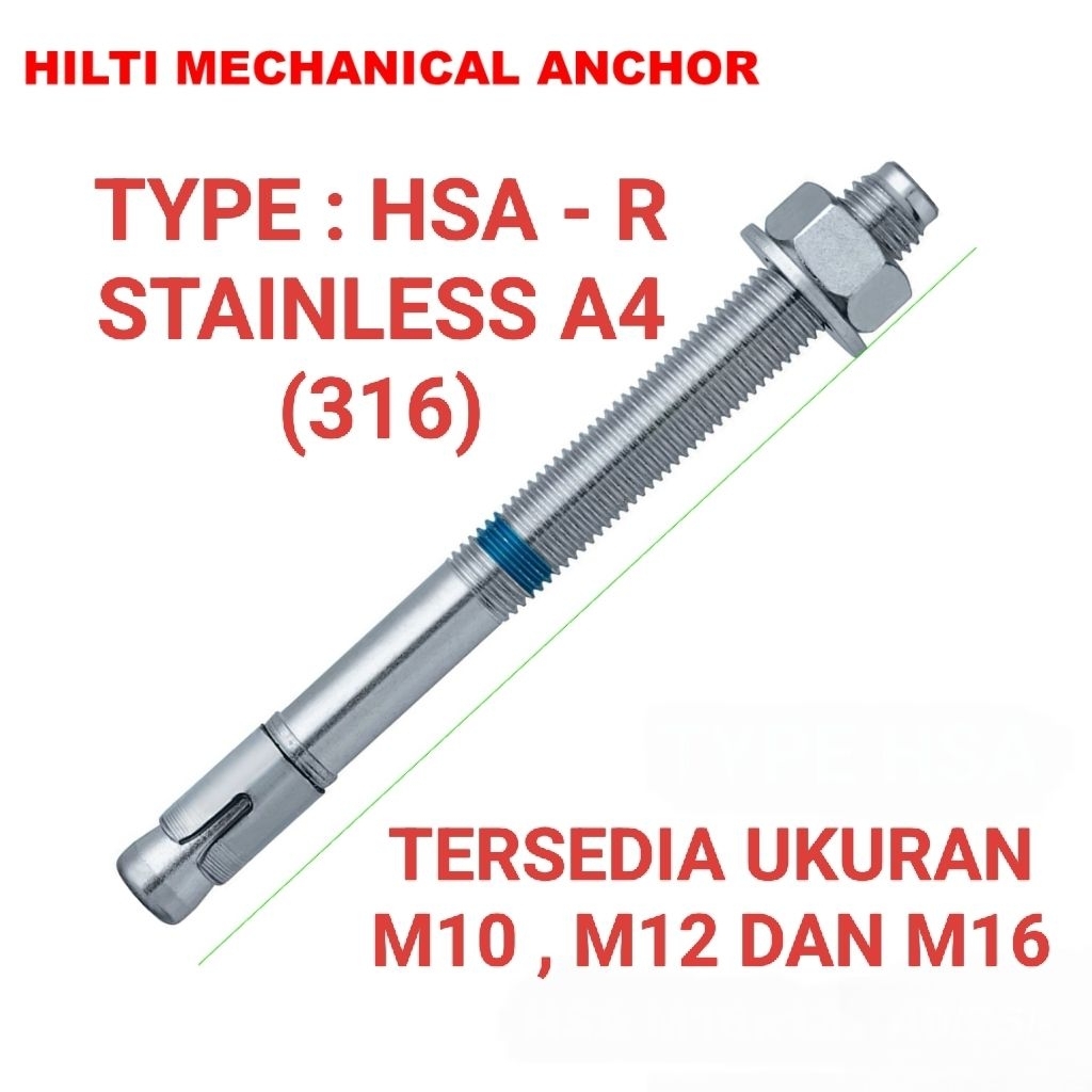 HILTI DYNABOLT TRUBOLT HSA R M12 X 85MM