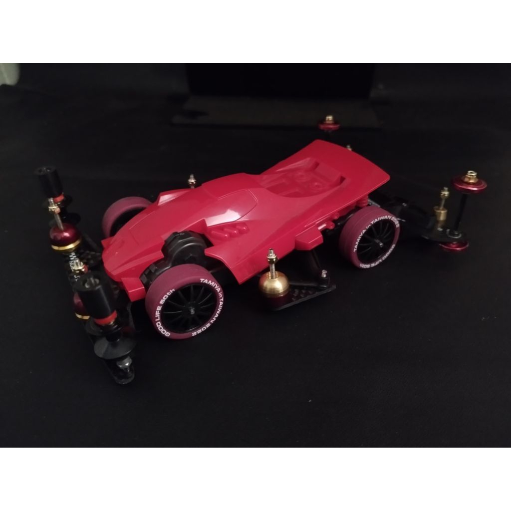 Tamiya mini 4wd chassis sfm RTR kompetisi body Crimson glory