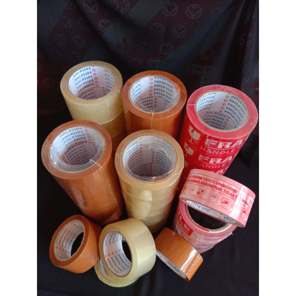 

Lakban dan Fragile ukuran 48×90Yard kerekatan Lem 45micron harga per 6PCS