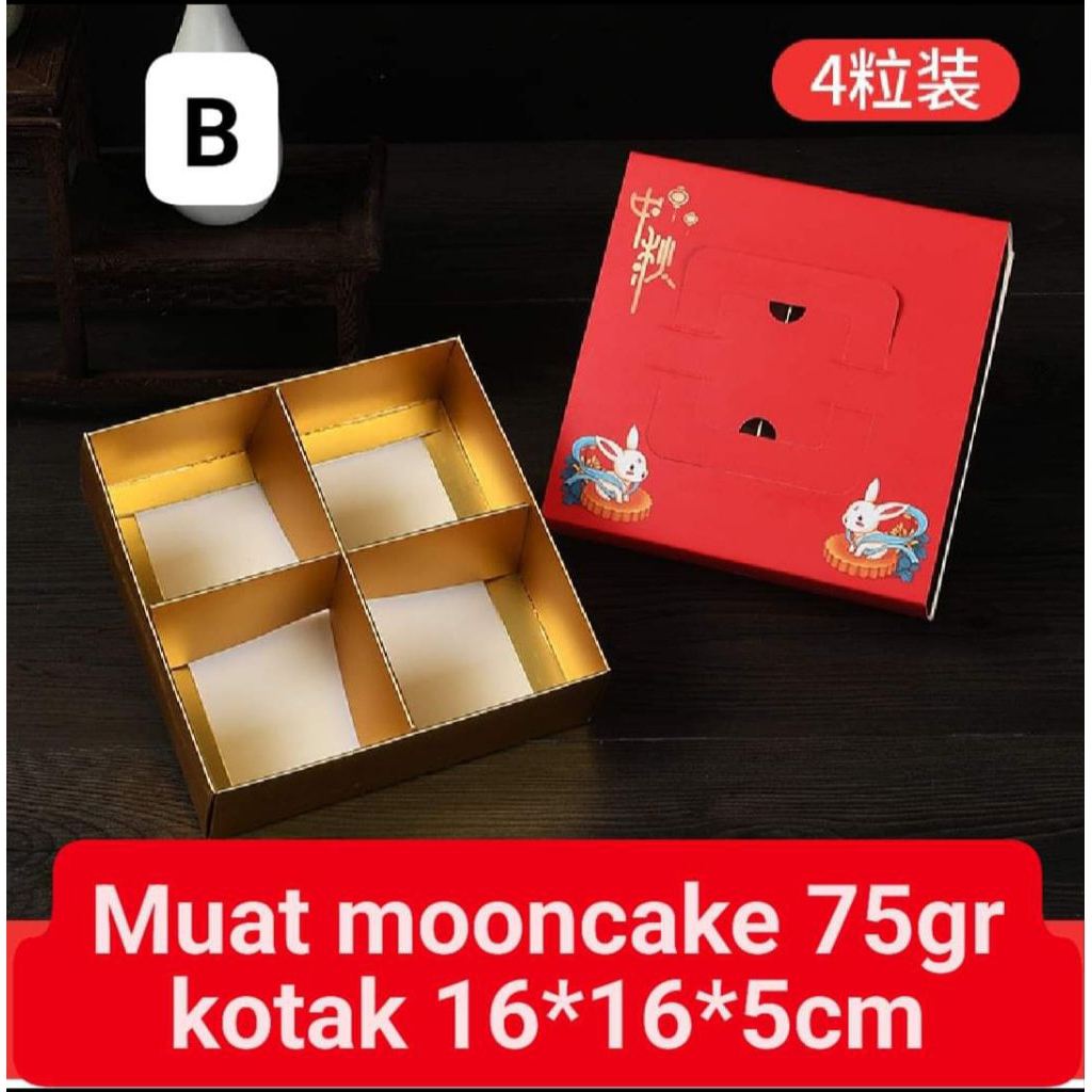 

Dus kue bulan mooncake box muat 4