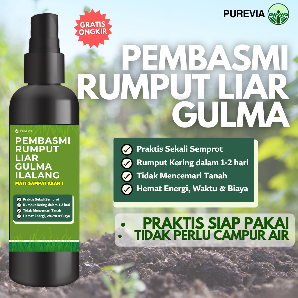 CAIRAN PEMBASMI RUMPUT LIAR | PEMBASMI ILALANG RUMPUT EKOR KUDA | OBAT RUMPUT LIAR KERING GULMA HERB