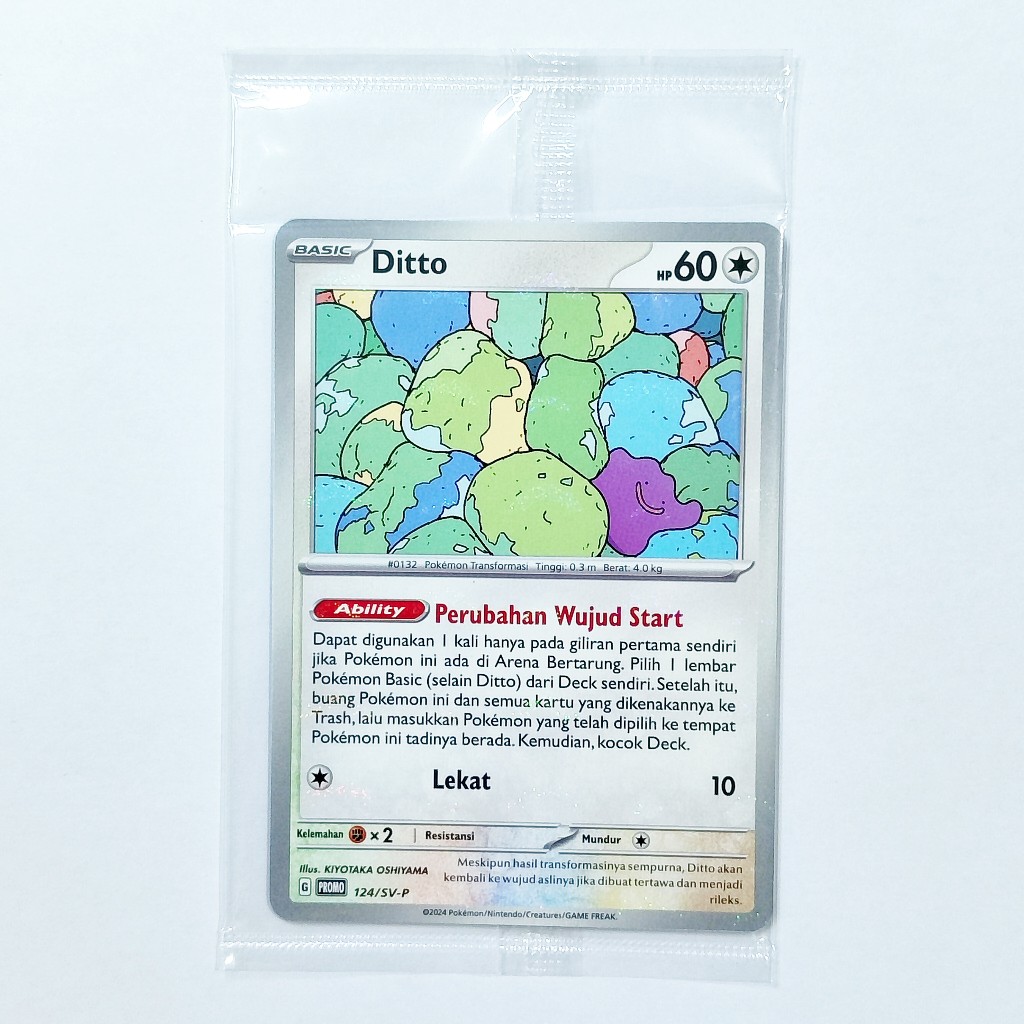 Kartu POKEMON Indonesia - Ditto Promo GYM Pokeball