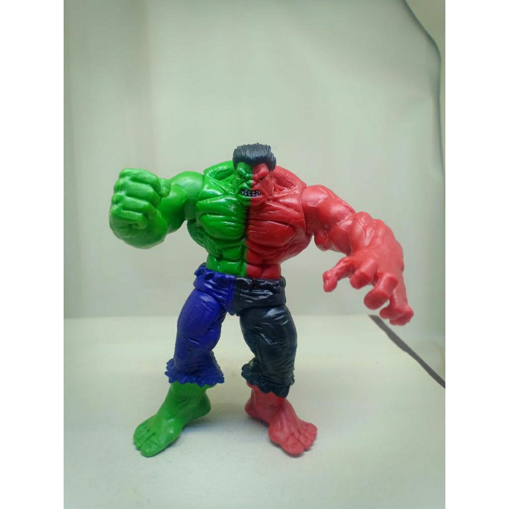 Mainan Action Figure Avenger Hulk Merah Hijau