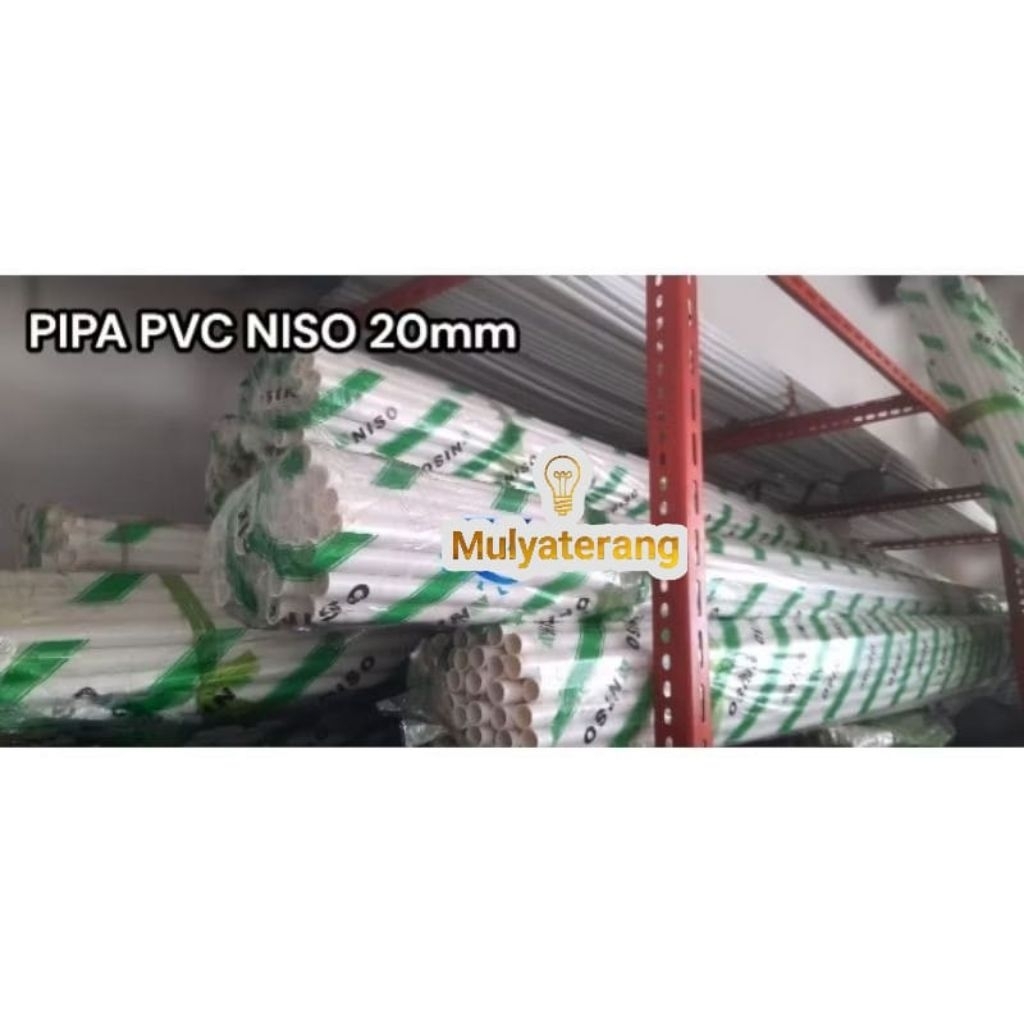Pipa Kabel Listrik Paralon Pipa PVC Listrik Conduit Niso 20mm Putih SNI Panjang 1 Meter