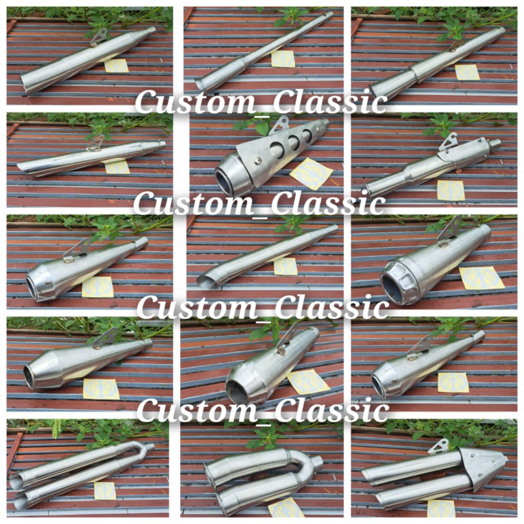 Kenalpot japstyle knalpot custom motor Japstyle Tiger Scorpio Byson thunder Verza Cb Gl100