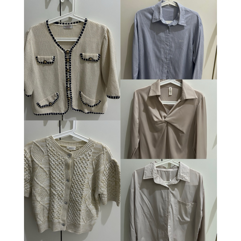 Preloved Kemeja Ninette dan Bolero Knitwear Ninette