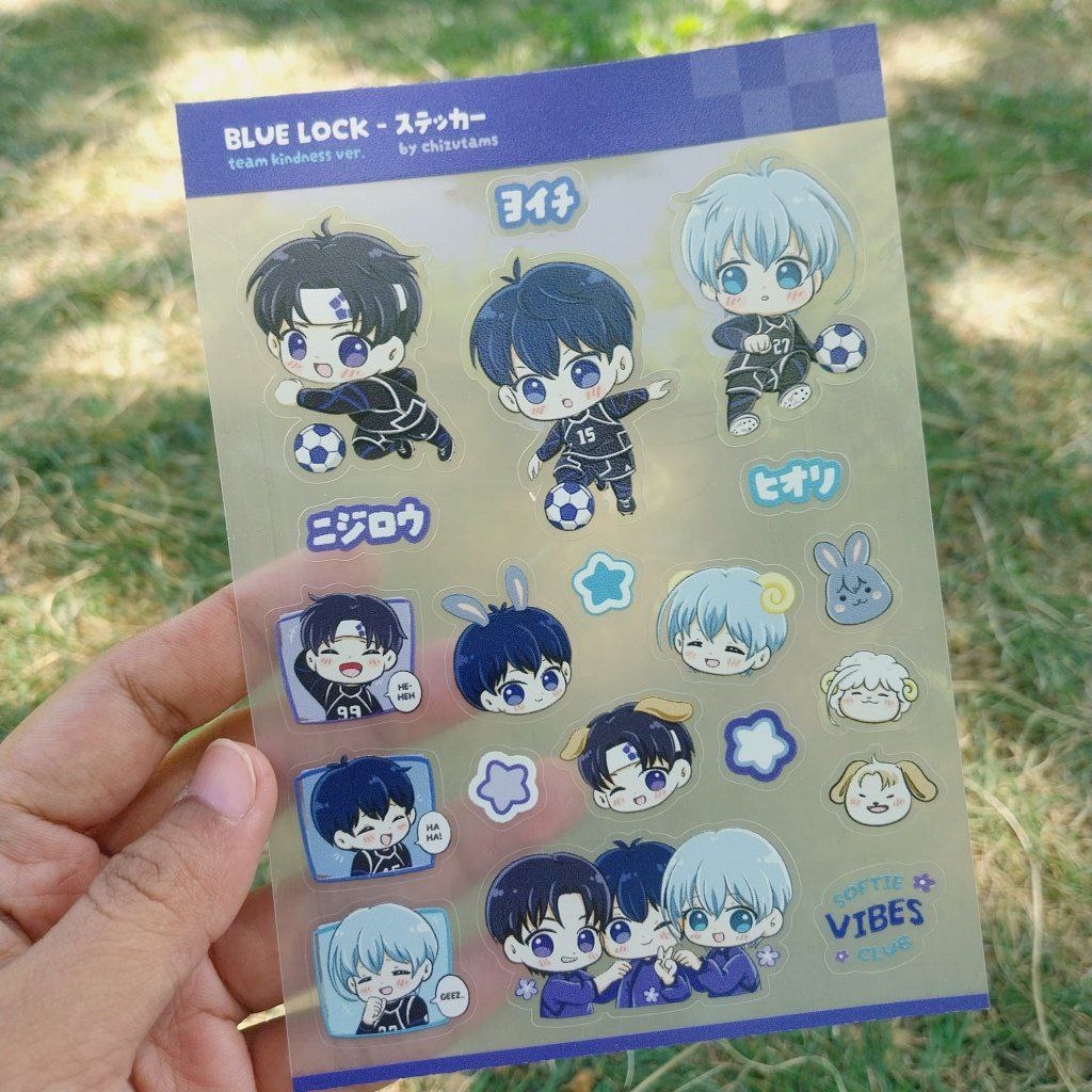 

sticker clear sheets blue lock - trio kindness
