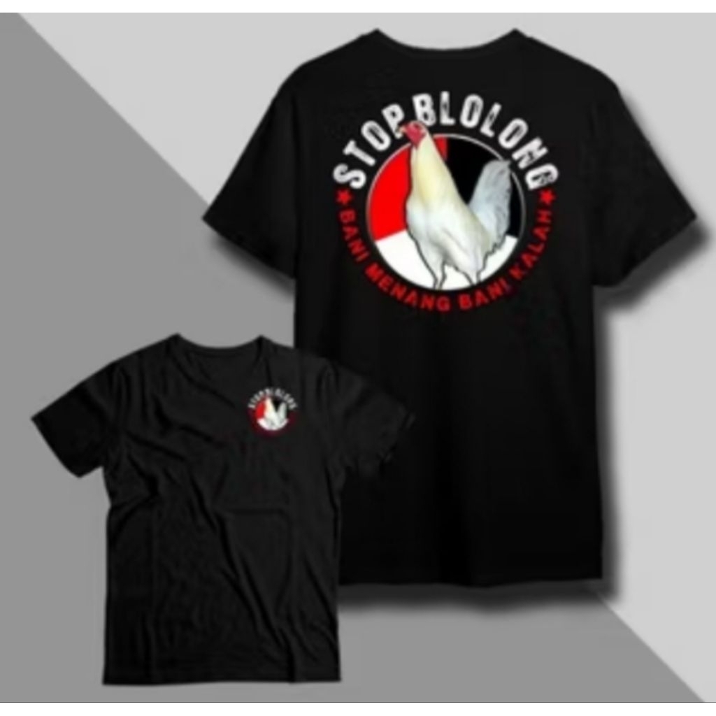 Kaos Ayam Laga Stop Blolong