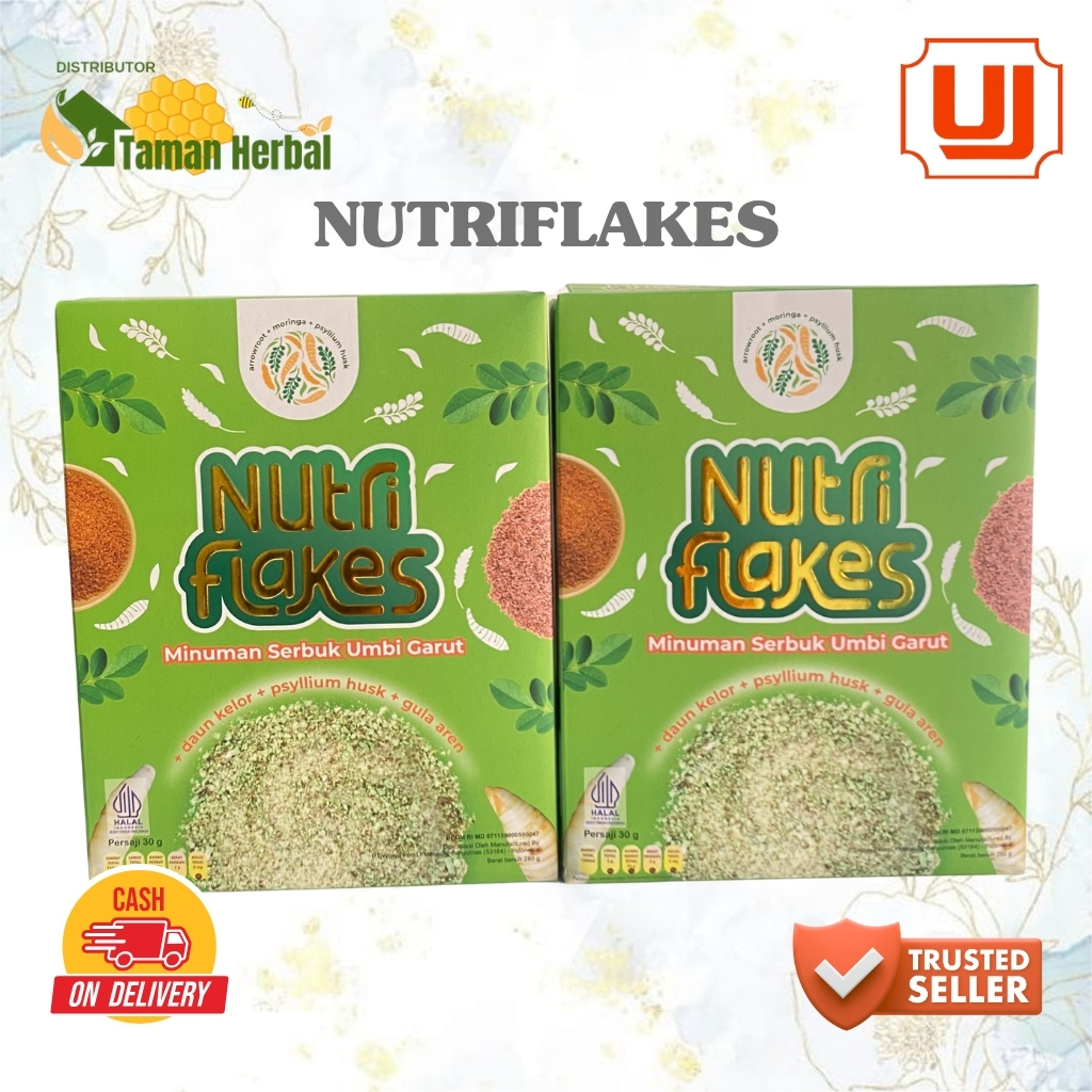 

NUTRIFLAKES SEREAL UMBI GARUT PLUS DAUN KELOR / SOLUSI ALAMI ATASI MAAG ASAM LAMBUNG MUAL SESAK NAFAS