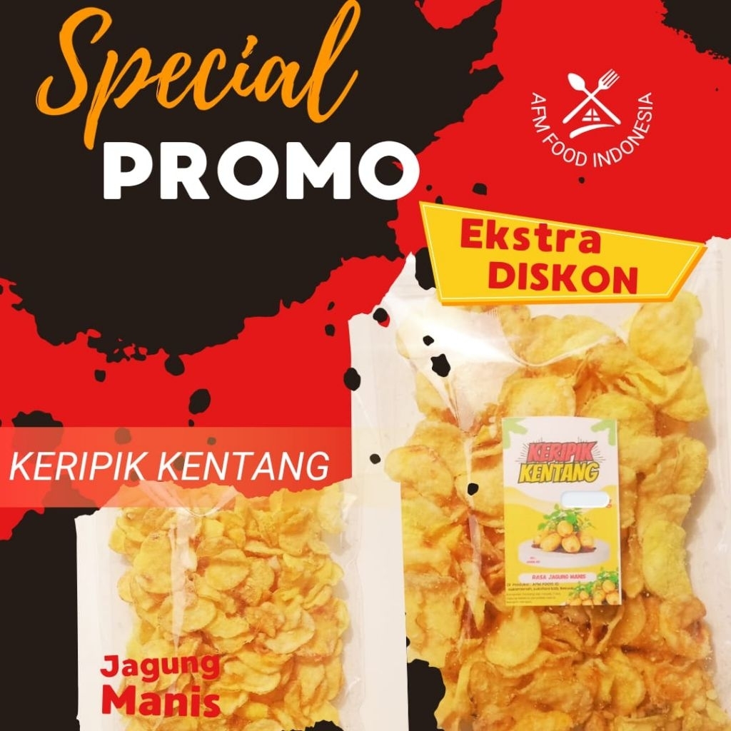 

KERIPIK KENTANG RASA JAGUNG MANIS 100 GRM /CEMILAN KEKINIAN / SNACK GROSIR / CEMILAN TERLARIS/ CEMILAN KEKINIAN / SNACK VIRAL