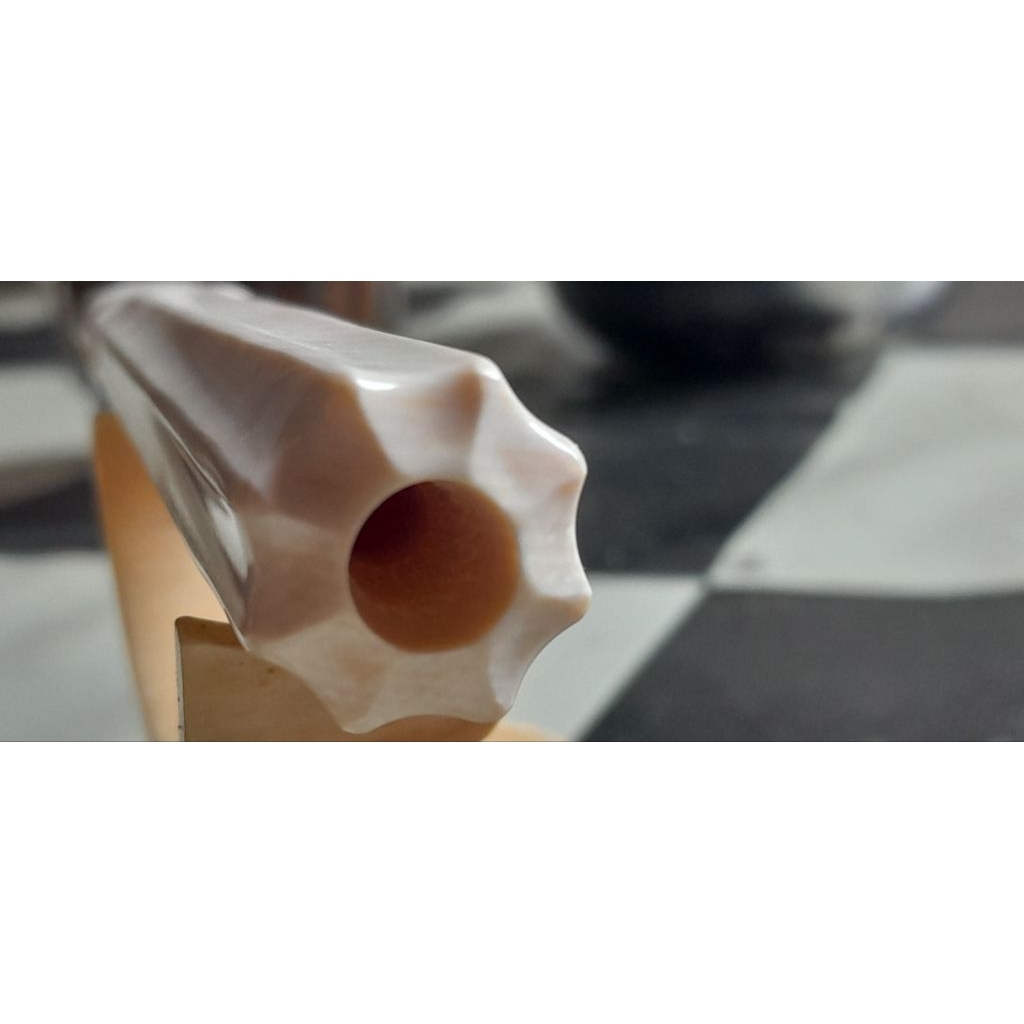 Koleksi Ageman Tongkat Mini Model Blimbing Runcang 11,3x1,7x1,75cm Plus Sarung Kulit