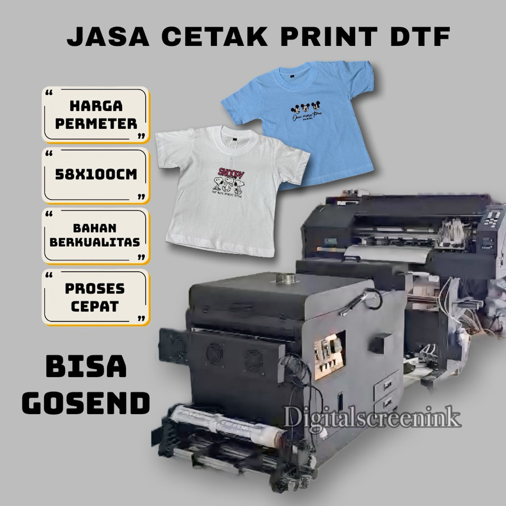 Cetak Sablon Satuan Print DTF Meteran || JASA PRINT  CETAK DTF METERAN MURAH MERIAH DAN CEPAT UKURAN