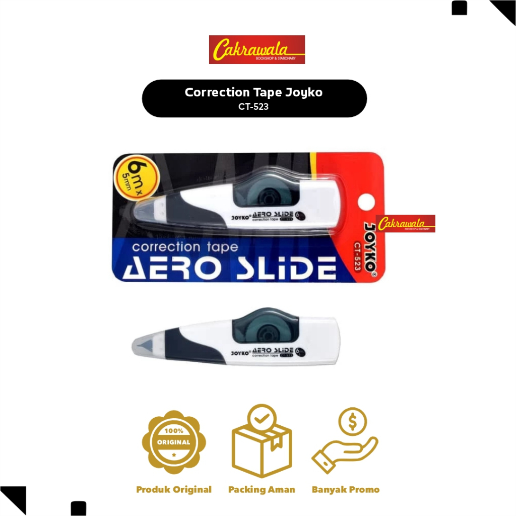 

Correction Tape Joyko CT-523 | Tipe X Kertas, Halus & Rapi | Tipe X Bagus Berkualitas